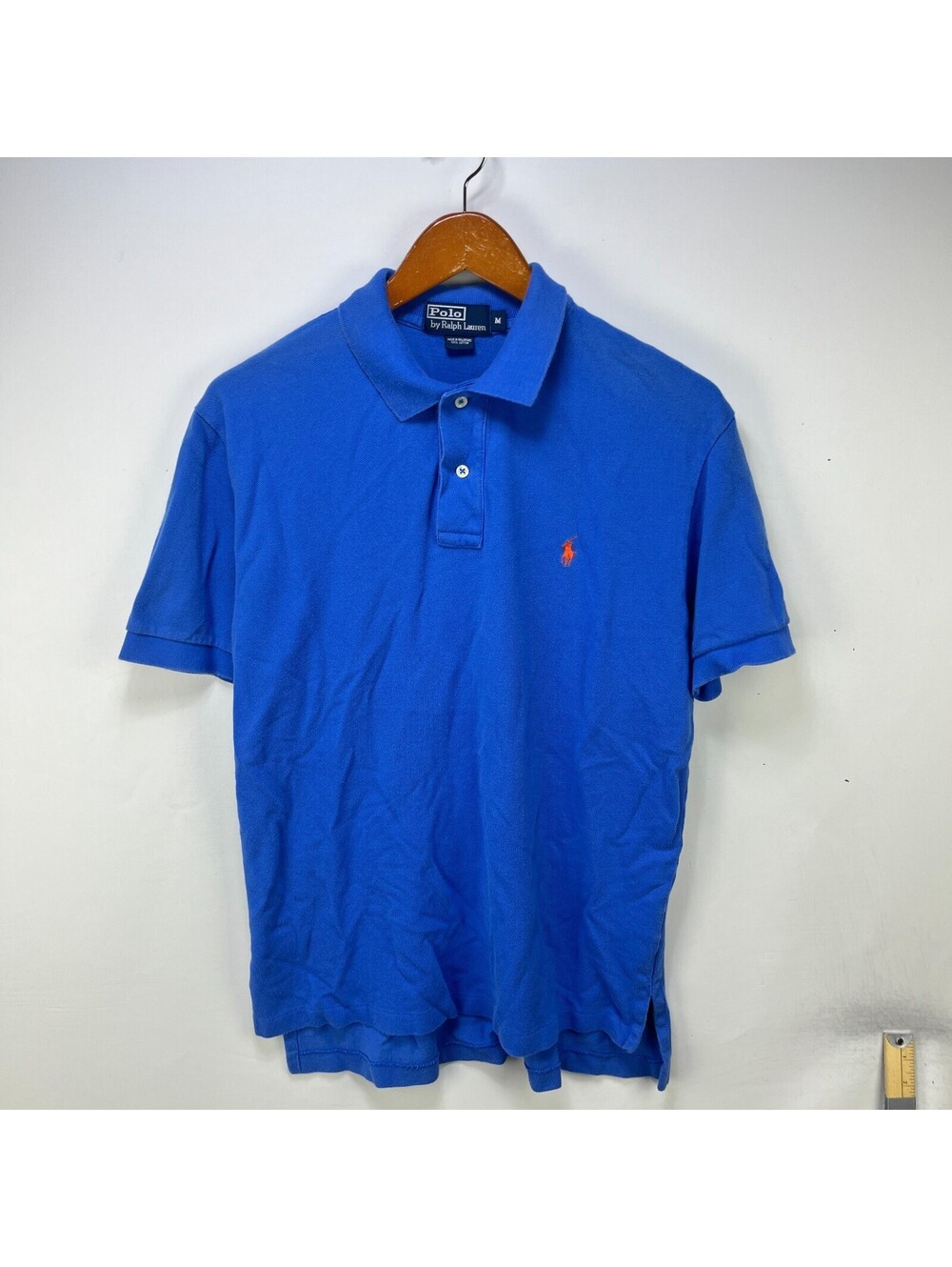 Vintage Polo Ralph Lauren Bright Blue Small Pony Polo Medium